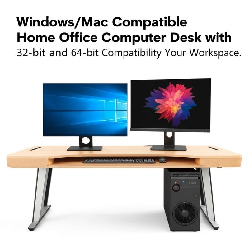 Escritorio de computadora para oficina en casa compatible con Windows/Mac con compatibilidad de 32 y 64 bits, Mejora tu espacio de trabajo