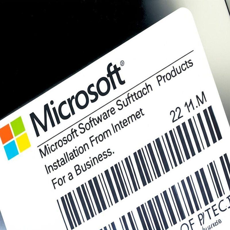 Etiqueta de seguridad Microsoft Windows Productos de software de stock Instalación desde Internet Sistema operativo seguro para empresas