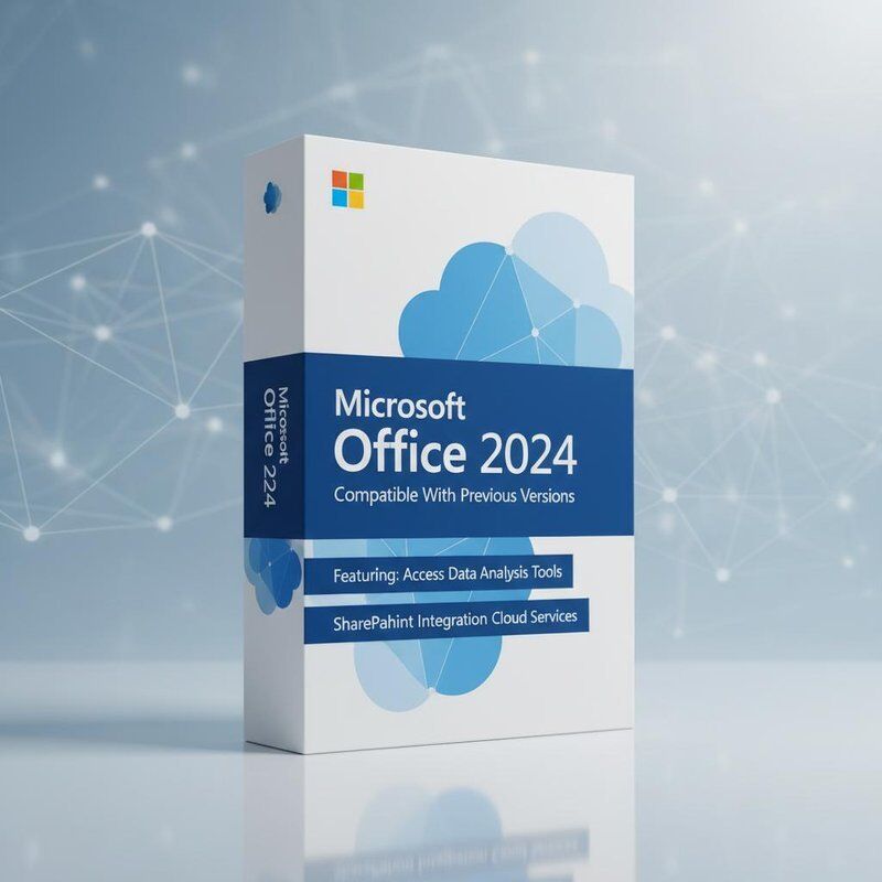 Compatible con versiones anteriores de Microsoft Office 2024 con herramientas de análisis de datos de Access e integración de servicios en la nube de SharePoint