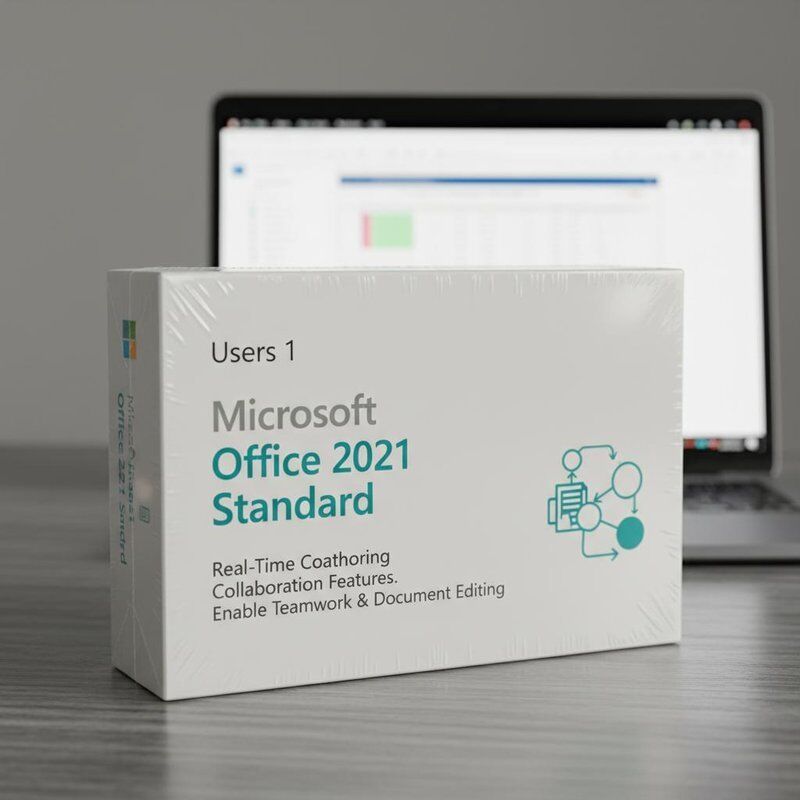Usuarios 1 Microsoft Office 2021 Standard equipado con funciones de colaboración de coautoría en tiempo real que permiten el trabajo en equipo y la edición de documentos